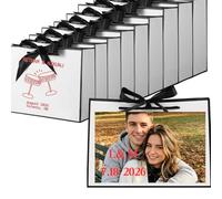Bulk Custom Wedding Gift Bags with Name Photo, 2-100 Pieces Large 32x25x11cm, Personalised Bridal Shower Favour Bags with Handle, Reusable Luxury Gift Bags for Hen Parties