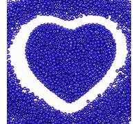 Bulk Dark Blue 3mm Seed Beads for Jewelry Making 110 Grams About 4000 Pcs,8/0 Glass Craft Beads for Making Earrings, Bracelets, Pendants, Waist Jewelry, DIY Handmade(Dark Blue)