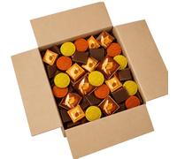 Bulk Dark Chocolate Ginger Collection - Luxury Fairtrade Ginger & Gingerbread Chocolates - Individually Wrapped Dark Chocolate Creams, Crisps & Neapolitans Gift Box (25x Ginger Collection)