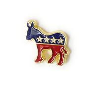 Bulk Democratic Party Donkey Pin, Metal, no gemstone