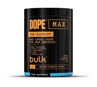 Bulk Dope Max Pre-Workout Powder | 563 g | 25 Servings | High Caffeine 200mg | 5g Beta Alanine | 3g Creatine | AAKG & Citrulline Blend | Vitamin B6 | Supports Focus, Power | Blue Raspberry