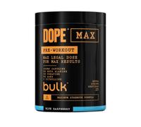 Bulk Dope Max Pre-Workout Powder | 563 g | 25 Servings | High Caffeine 200mg | 5g Beta Alanine | 3g Creatine | AAKG & Citrulline Blend | Vitamin B6 | Supports Focus, Power | Blue Raspberry
