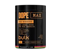 Bulk Dope Max Pre-Workout Powder | 563 g | 25 Servings | High Caffeine 200mg | 5g Beta Alanine | 3g Creatine | AAKG & Citrulline Blend | Vitamin B6 | Supports Focus, Power | Strawberry Lime