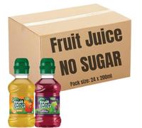 Bulk Fruit Shoot Kids Juice Drinks Multipack 200ml - Apple & Blackcurrant + Orange - No Added Sugar Children's Juice Bottles for School Lunches, Parties & Family Events