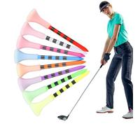 Bulk Golf Tees - 50pcs Light Up Golf Course Supplies Professional Ball Tees | 83mm Glow in The Dark Striped Tee for Men and Women