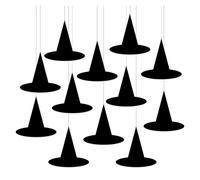 Bulk Halloweens Paper Decorations 12Pcs Scary Hanging Cutouts Feature Hat Silhouettes Halloweens Hanging Ornament Indoors Outdoor Wall Ceiling Decors