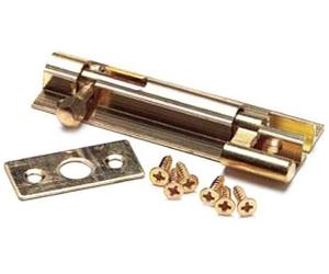 Bulk Hardware BH00768 Cranked Swan Neck Surface Slide Door Bolt, 50 mm (2 inch) - Brass