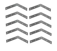 Bulk Hardware BH01110 Bright Zinc Plated Corner Braces Brackets Plates, 75 mm (3 inch) - Pack of 20