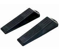 Bulk Hardware Premium Heavy Duty Rubber Door Wedge Stoppers-Black, Pack of 2, Pair