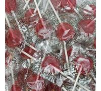 Bulk Heart Shaped Lollipops - Individually Wrapped Red Love Heart Lolly's - approx 192pcs - Cherry Flavour Lolly - Wedding Favours