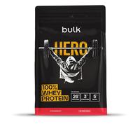 Bulk Hero Whey Protein Powder | Strawberry | 65 Servings | 26g Protein + 3g Creatine | 5g BCAAs | Low Sugar | Fast Absorption | Isolate, Hydrolysed & Concentrate Blend