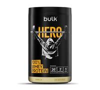Bulk Hero 100% Whey Protein Powder | Vanilla | 910g | 26g Protein + 3g Creatine | 5g BCAAs | Low Sugar | Fast Absorption | Isolate, Hydrolysed & Concentrate Blend