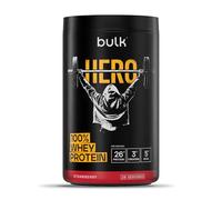 Bulk Hero Whey Protein Powder | Strawberry | 910g | 26g Protein + 3g Creatine | 5g BCAAs | Low Sugar | Fast Absorption | Isolate, Hydrolysed & Concentrate Blend