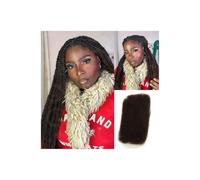 Bulk Human Hair For Braiding Afro Kinky-Curly Human Hair Twist Hair 50g/pack for Micro Locs Extensions Easy Installation and Removal(Black Brown,22inch)