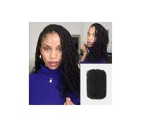 Bulk Human Hair For Braiding Afro Kinky-Curly Human Hair Twist Hair 50g/pack for Micro Locs Extensions Easy Installation and Removal(NATURAL Black,20inch)