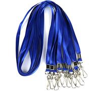 Bulk Lanyards Premium Cruise Lanyard Nylon Badge Lanyards Id Holder Perfect for Office, Kids, Teachers (Blue, 50 Pack)