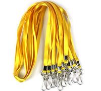 Bulk Lanyards Premium Cruise Lanyard Nylon Badge Lanyards Id Holder Perfect for Office, Kids, Teachers (Yellow, 50 Pack)
