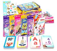 Bulk Licensed Flash Cards for Toddlers - 6 Packs of Flashcards Learning Set Featuring Paw Patrol, Spongebob, Disney Princess, Minnie Mouse, More | Kindergarten Preschool Learning