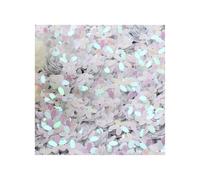 Bulk Loose Round Embroidery Sequins, Five-Leaf Flower Sequins White 6-20mm 10-50g DIY Crafts