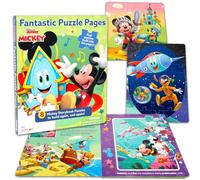 Bulk Mickey Mouse Clubhouse Puzzle Book 5 Pack - 200+ Pc Ages 4-6 3-5 Mickey Funhouse Educational Jigsaw Puzzles for Kids | 5 Unique Disney Puzzles in Storybook