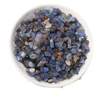 Bulk Natural Crystal Rough Stone Blue Agate Gravel Landscape Decoration Ornaments Diffuser Stone Aromatherapy Stone Fish Tank Flower Pot Decoration Crystal Gravel Rocks Stones and Crystals(3-5mm1000g)