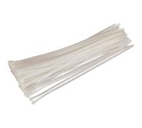 Bulk Pack Of 100 White Nylon Cable Ties - 380X4.4mm - Heat Resistant And Durable