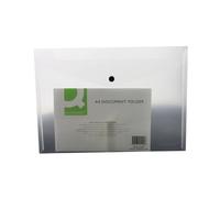 Bulk pack Q-Connect Polypropylene Document Folder A4 Clear 10 packs of 12