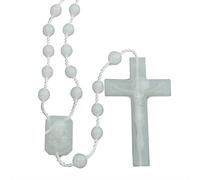 Bulk Plastic Rosary Beads - 25-Pack Brown Catholic Prayer Beads Glow in The Dark - Made in Italy, Individually Bagged for Church Events, First Communion & Retreats - Lightweight for Daily Prayer