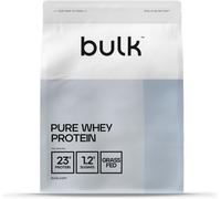 Bulk Pure Whey Protein Powder,Unflavoured,23g Protein and 5g BCAAs per Scoop,Whey Concentrate Shake,Low Sugar,Supports Muscle Growth and Repair,Smooth Mixing,Vegetarian,1kg
