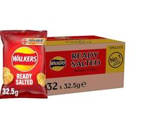 Bulk Ready Salted Crisps 32 x 32.5g Giant Snack Packs Multipack Crisps, Box of Individually Wrapped Potato Crisps for Lunchboxes, Parties & Sharing, Includes Birthday Card By kavya Global