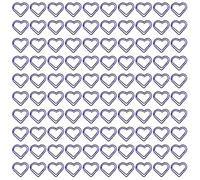 Bulk Set of 100Pcs Decorative Heart Shape Design Paper Clips Metal Bookmarks Clips Thoughtful Gift Great for Professional Heart Shaped Paper