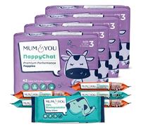 Bulk Size 3 Nappy & Baby Wet Wipe Multi-Pack Bundle (168 Eco-Nappies & 336 Wipes)