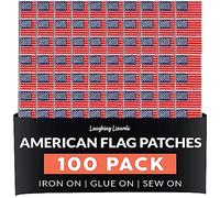 Bulk Small American Flag Patches (100 Pack) US Flag Embroidered Patch, USA United States of America, sew on for Cloth Uniform Hat Backpack Jacket Pants Accessories (Small American Flags (100 Pack))