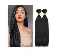 Bulk Straight Hair for Braiding 12-28 Inch No Weft Brazilian Remy Hair Extensions 100 Grams(14inches)