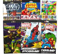Bulk Superhero Stickers for Kids Set - Bundle with 1500+ Licensed Super Hero Stickers on 24 Sheets Featuring Marvel Avengers, Spiderman, TMNT, Justice League, Star Wars, More | Superhero Party Favors