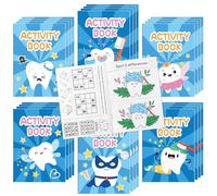 Bulk Tooth Activity Books, 96Pcs Mini Games Coloring Book Set for Kids