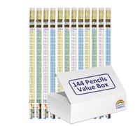 Bulk Value Box 144 x Multiplication Tables Pencils. Class Gift/Reward/Present, Value Box