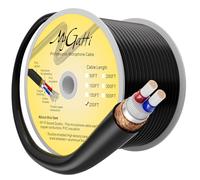 Bulk XLR Microphone Cable 200 Feet, Raw DIY Mic Spool Wire, 21 Gauge Audio Cable, OFC, 21AWG Tinned Copper 2-Conductor, Heavy-Duty, Spiral Copper Braided Shielding, Compatible with 3-Pin XLR Connector