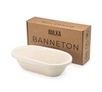 Bulka Small Oval 500g Banneton Bread Proofing Basket Pressed Wood Pulp Brotform - Plane Non-Stick Batard Sourdough Banneton Basket, Made in Germany.