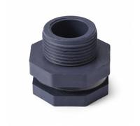 Bulkhead Fitt, Black, 3/4" Tank Connector | , Rain Barrel Spigot, Irrigation , For Aquaponics Builders