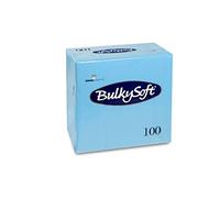 Bulky Soft BS 32031 Serviettes 3 Ply 1/4 Fold 40 x 40 cm, Light Blue (Pack of 100)