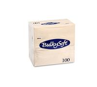 Bulky Soft BS-32134 Napkins 1/8 Fold, 3-Ply, 40 cm x 40 cm, Creme (Pack of 100)