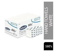 BulkySoft Classic C-Fold 2 Ply White Paper Hand Towels - Case of 2430 (15 Packs of 162)