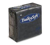 BULKY Soft Cocktail Napkins 2 PLY 4 FOLD 12cmX 12cm 100/PK- Black