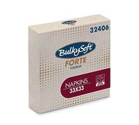 BulkySoft 2-Ply Paper Napkins - Soft, Durable, Recyclable Disposable Serviettes for Kitchen, Parties & Events - Natural Beige Colour - 100-Pack (33X33 Centimeter)