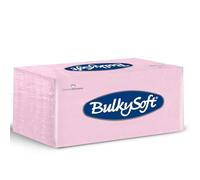 BulkySoft White Paper Napkins - 2-Ply Disposable Serviettes 33x33cm - Soft Tissue Napkins for Parties, Events, Catering - 200 Pack (Pink)