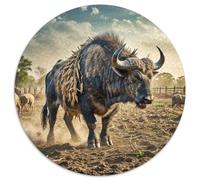Bull 1000 Pieces Jigsaws Stress Reliever Difficult Challenge for Adults Kids Challenging beast Jigsaw Puzzles Home Decor Gifts And Gifts (67.5x67.5cm)