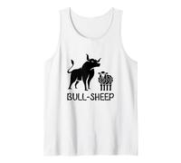 Bull and Sheep Funny Animal Humor Statement Dad Joke Pun Tank Top