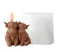 Bull Animal Mold - Three-Dimensional Cute Durable Decor Shape, Wax Melt Casting Tray | Birthday Holiday Office Home Room Desktop Weekday School Dormitory Keepsake Figurine Making Tool