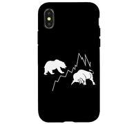Bull Bear Financial Market Stock Investor FX Trader Options Case for iPhone X/XS